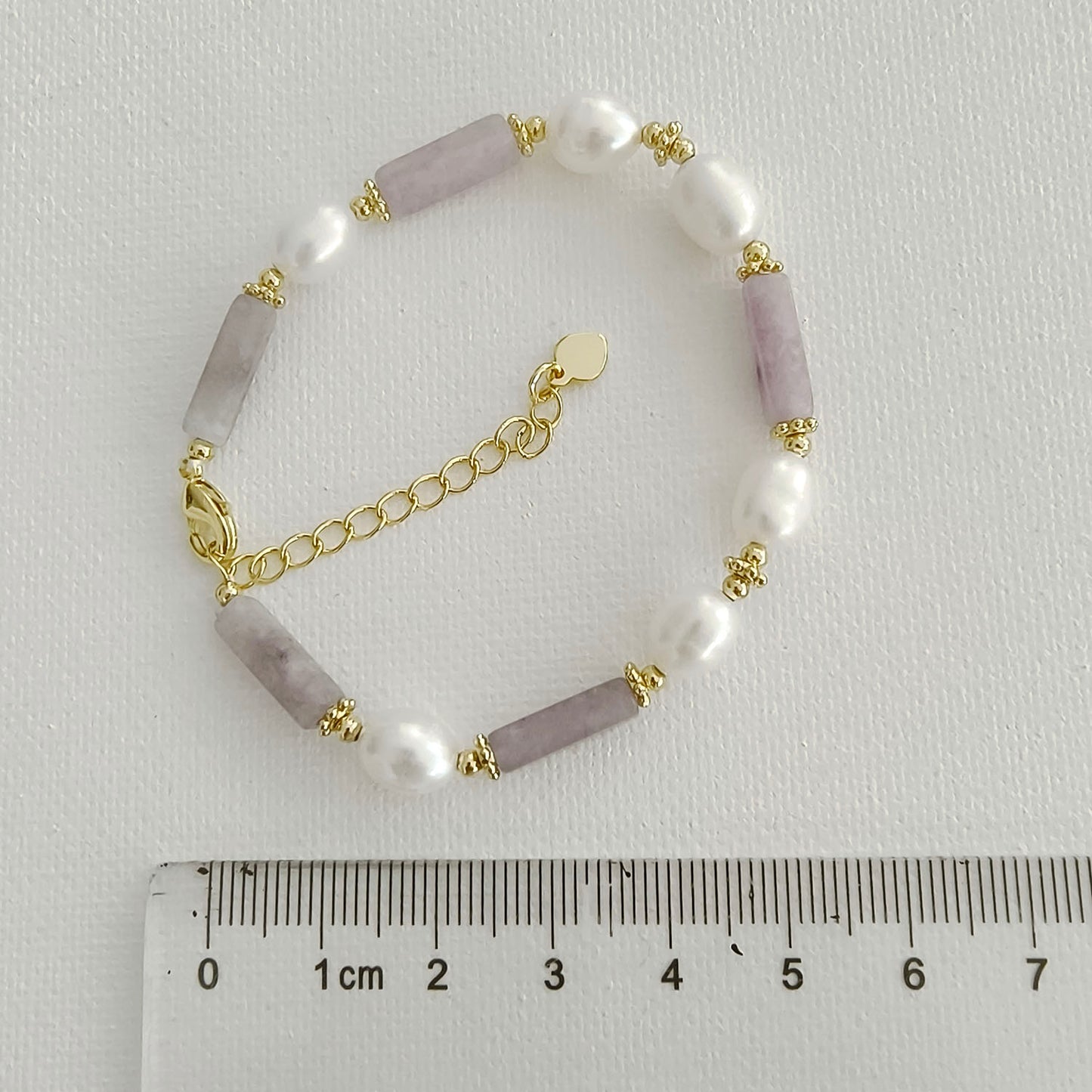 Amethyst & Fresh Water Pearl Adjustable Bracelet