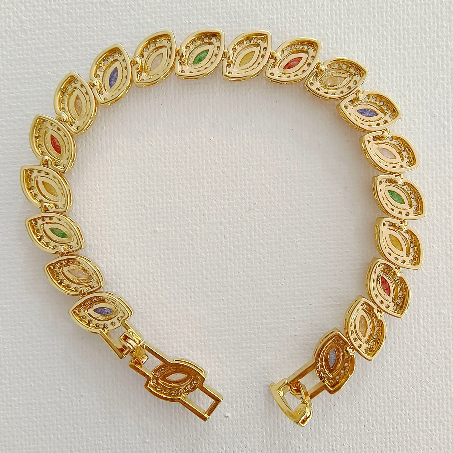 Multicolor Crystal Tennis Bracelet