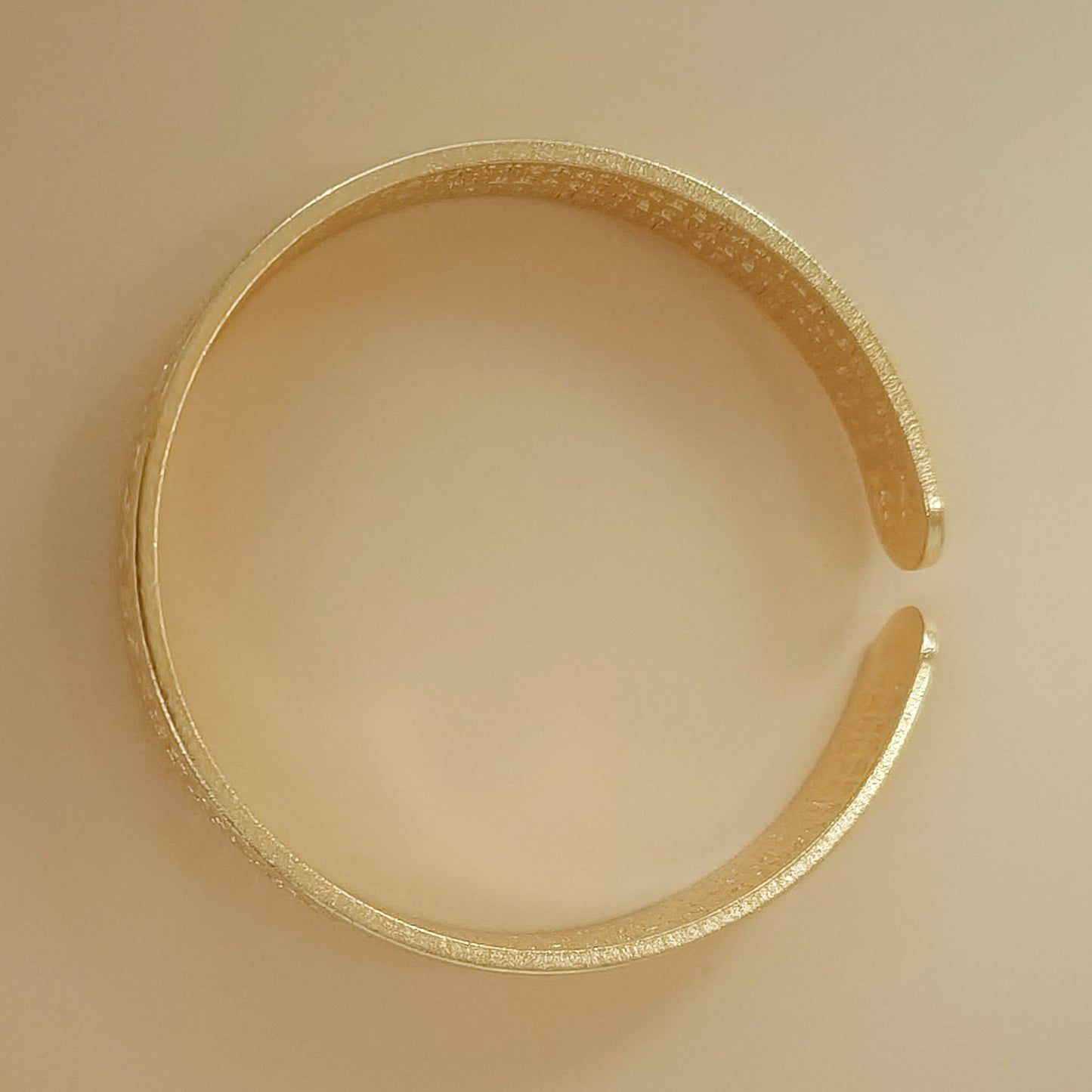 Gold plated vintage detail cuff bangle