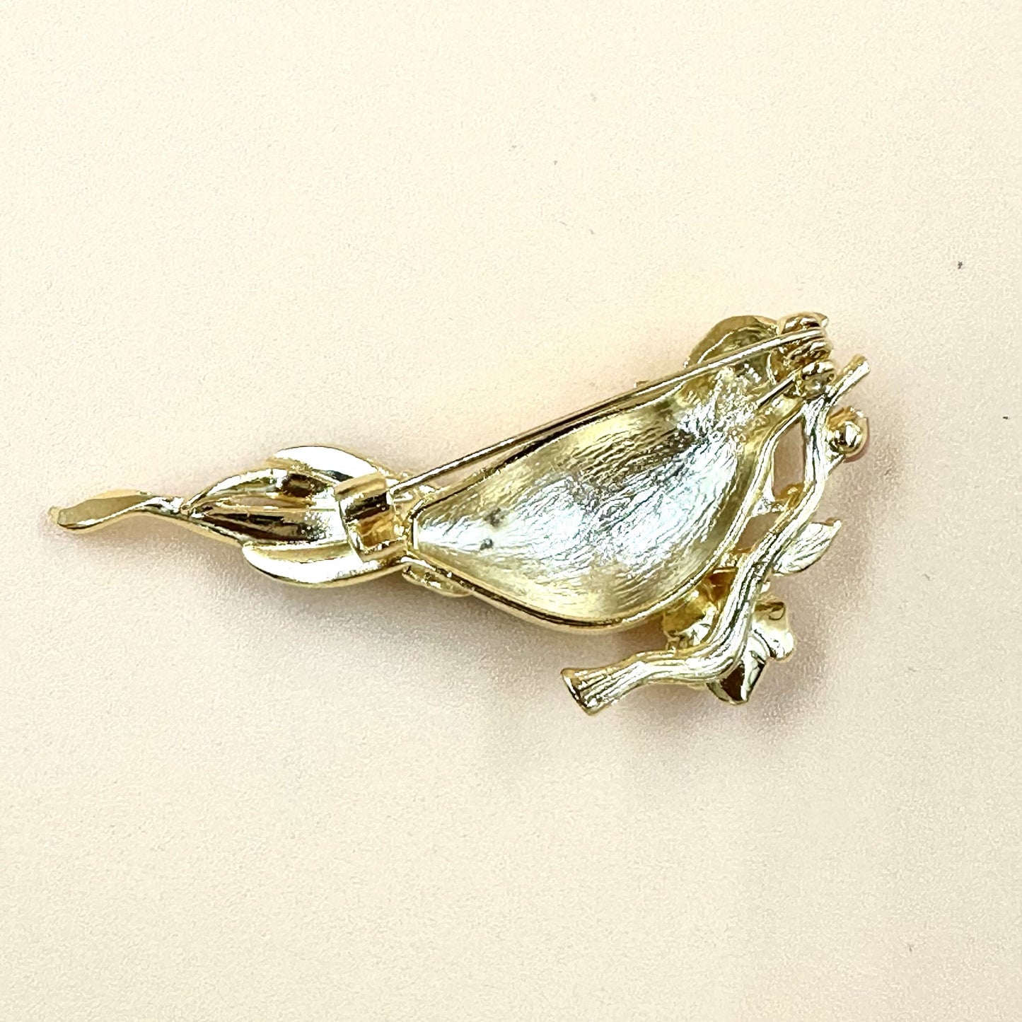 Golden Songbird Floral Brooch 2 colours