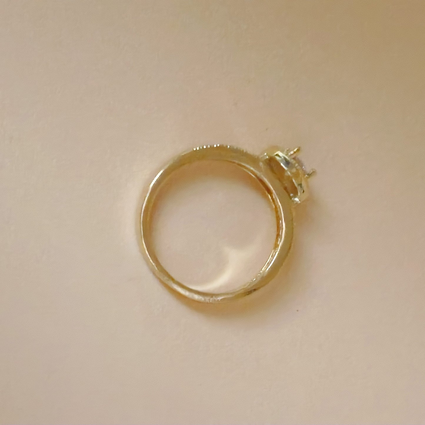 Cubic Zirconia Round Stone Ring