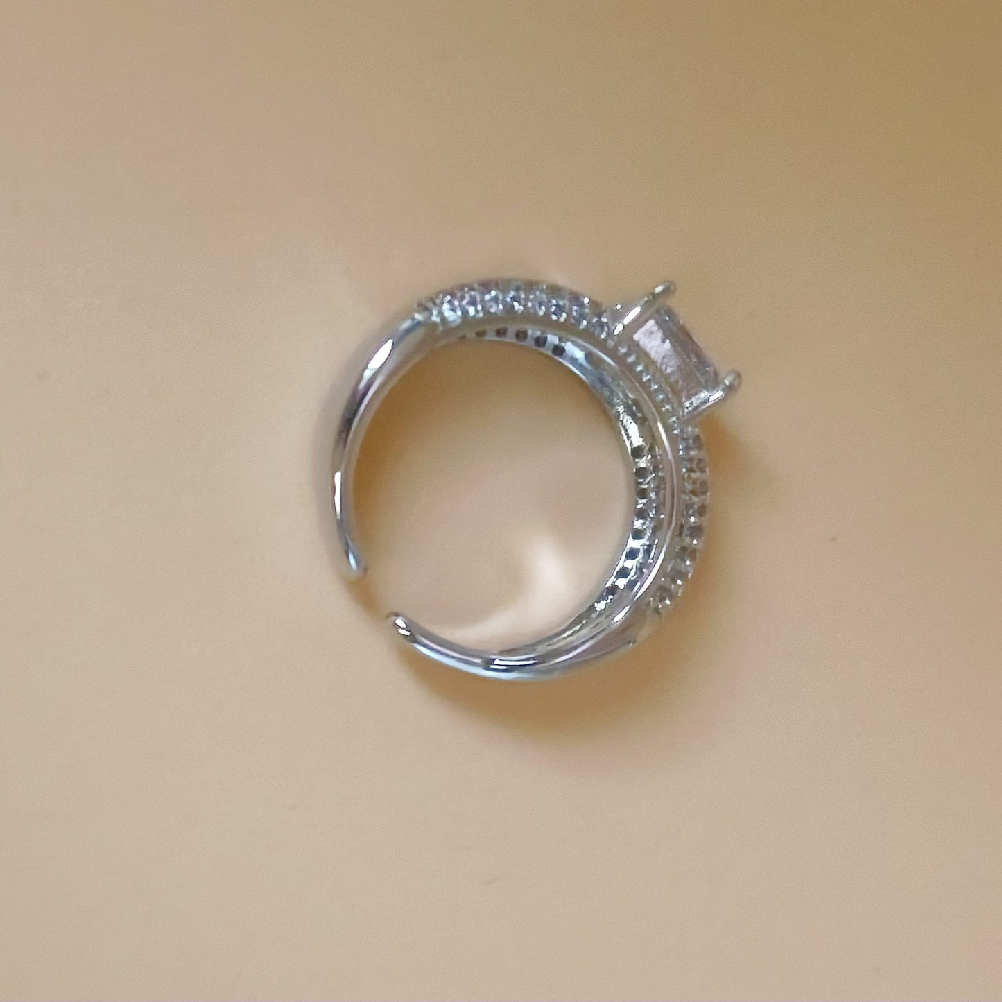 Cubic Zirconia Princess Cut Ring