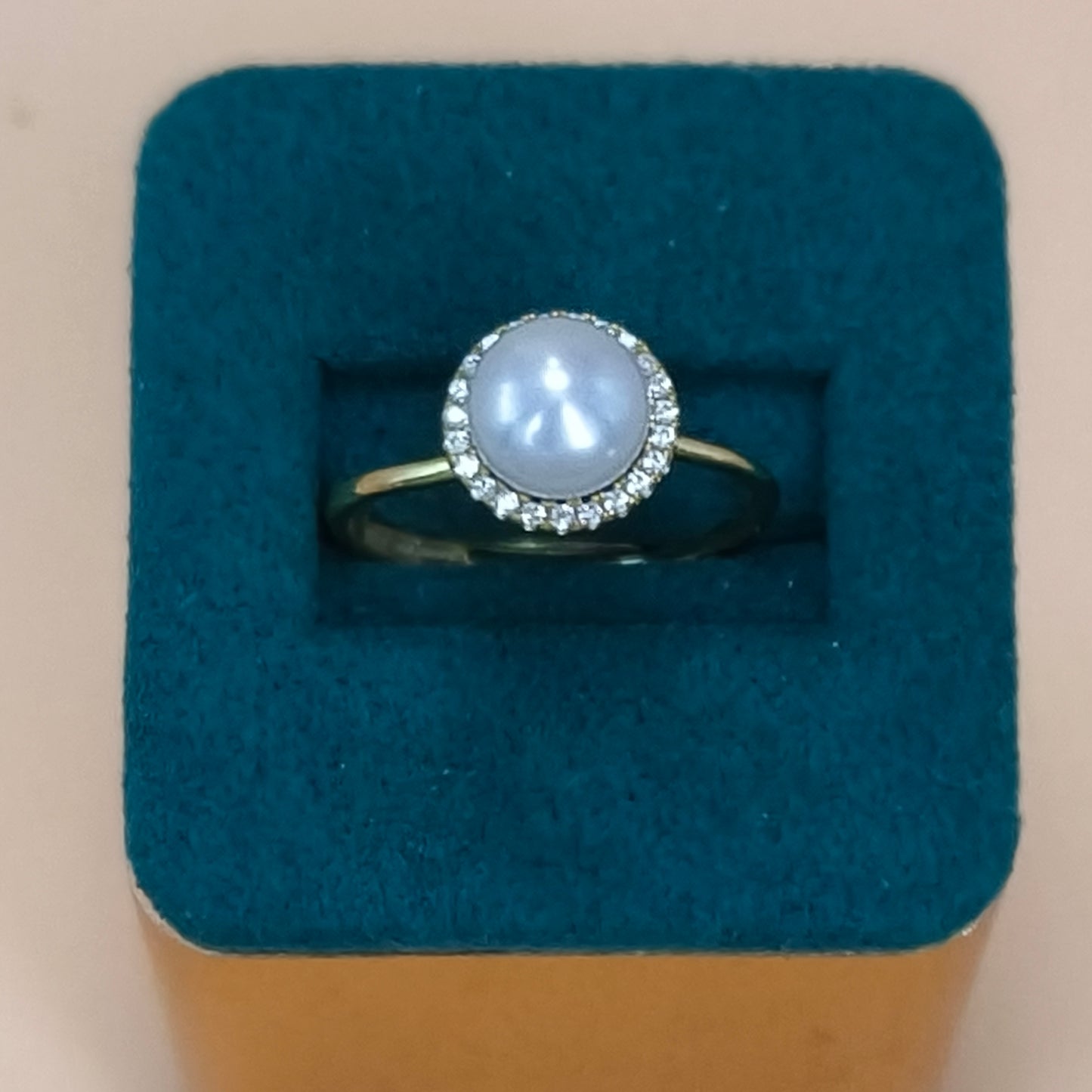 Freshwater Pearl Halo Brilliance Ring - rp15