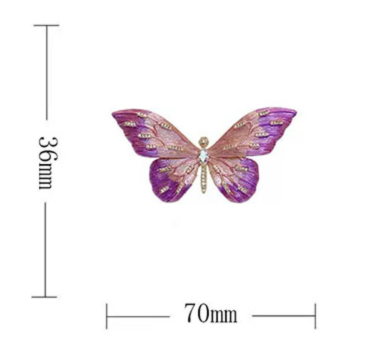 Crystal Butterfly Brooch