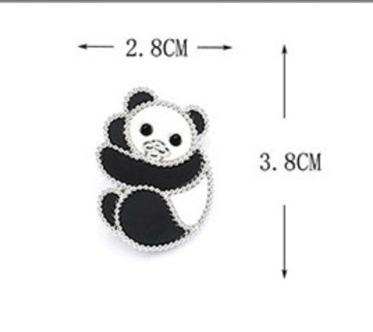 Black & White Panda Brooch