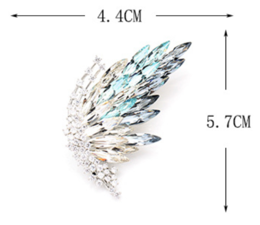 Crystal Butterfly Wing Brooch