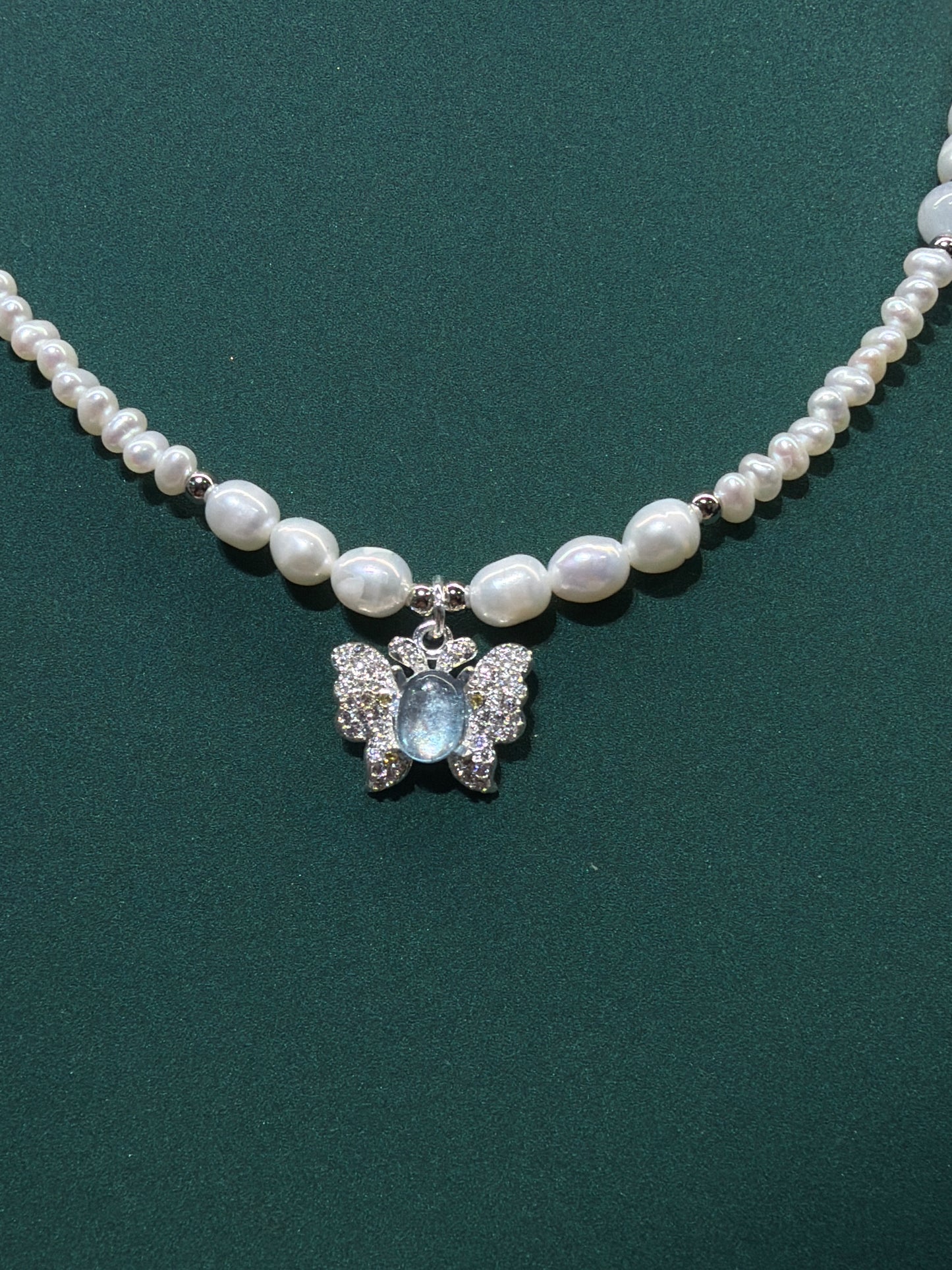 Moonlight Butterfly Pearl Necklace