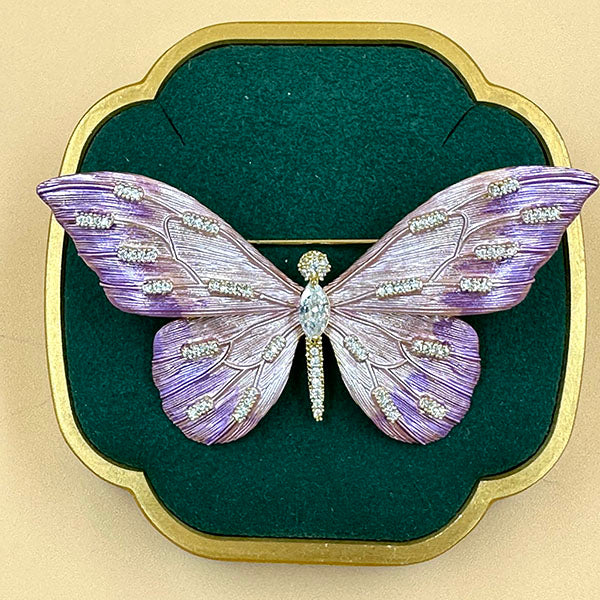 Crystal Butterfly Brooch