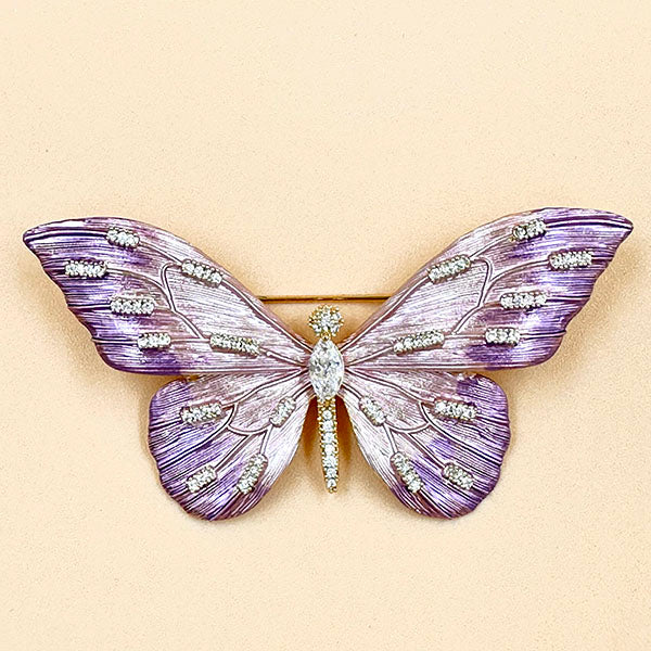 Crystal Butterfly Brooch