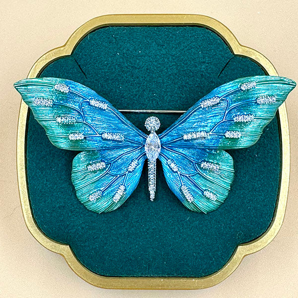 Crystal Butterfly Brooch
