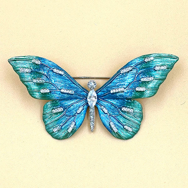 Crystal Butterfly Brooch