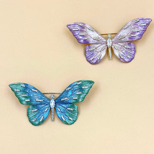 Crystal Butterfly Brooch