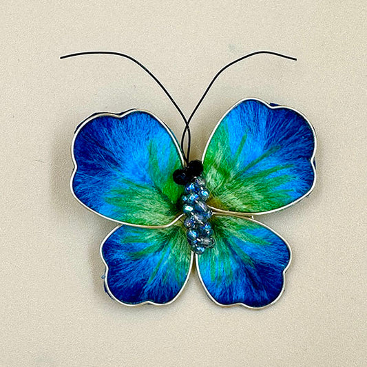 Blue & Green Butterfly Brooch