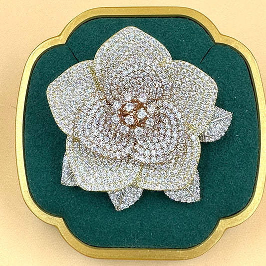 Luxury Rose Crystal Brooch