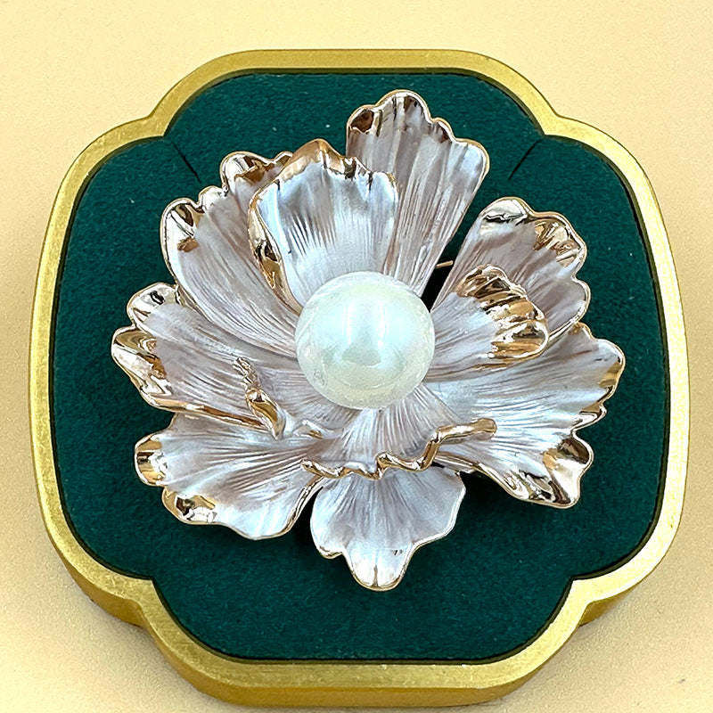 Elegant Bloom Pearl Brooch