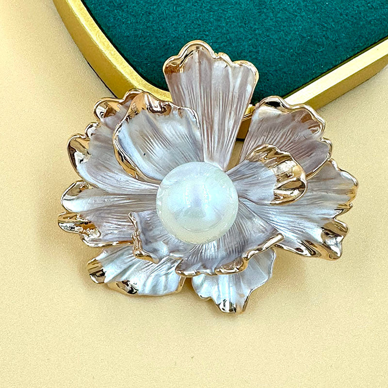 Elegant Bloom Pearl Brooch