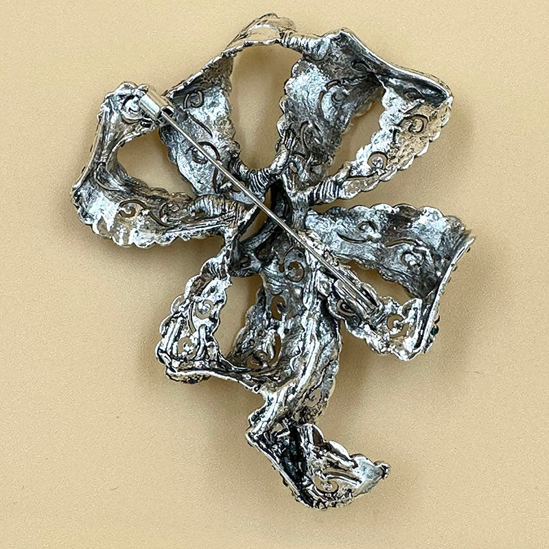 Vintage Filigree Bow Brooch 2 colours