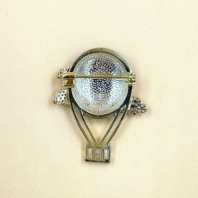 Rainbow Voyage Hot Air Balloon Brooch