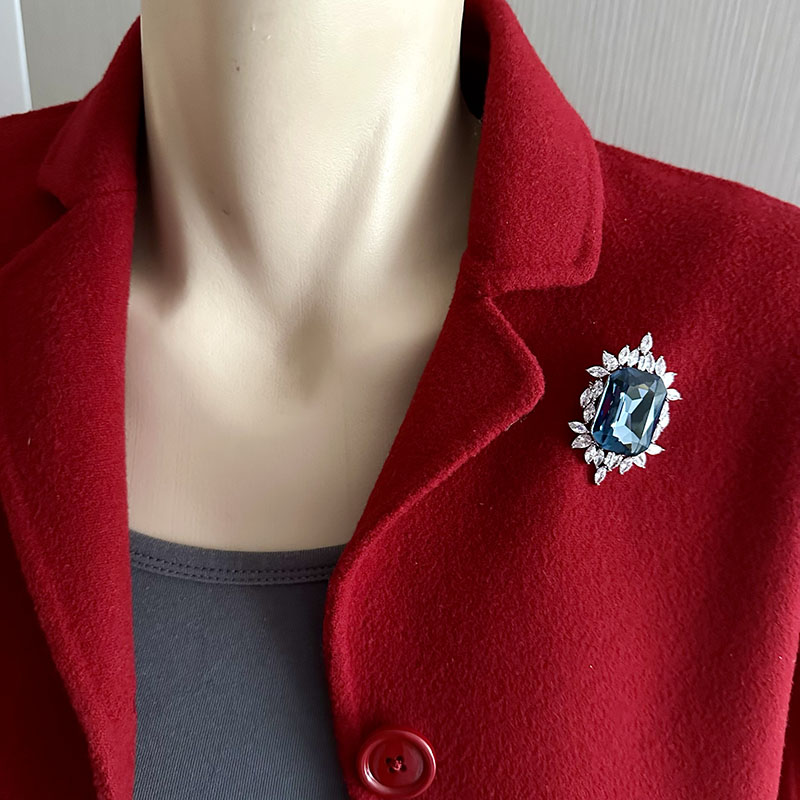 Royal Blue Gemstone Brooch