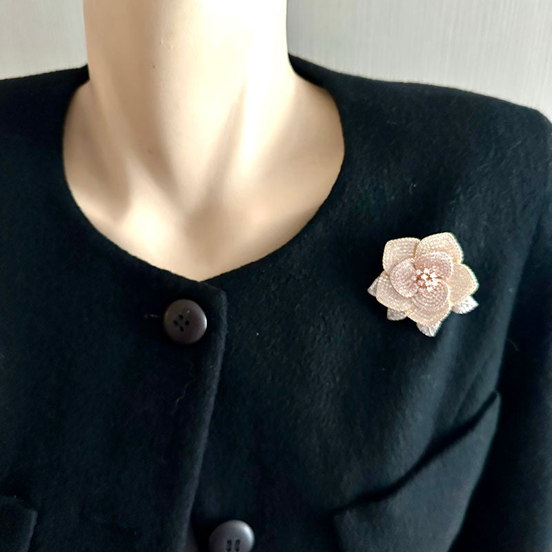Luxury Rose Crystal Brooch
