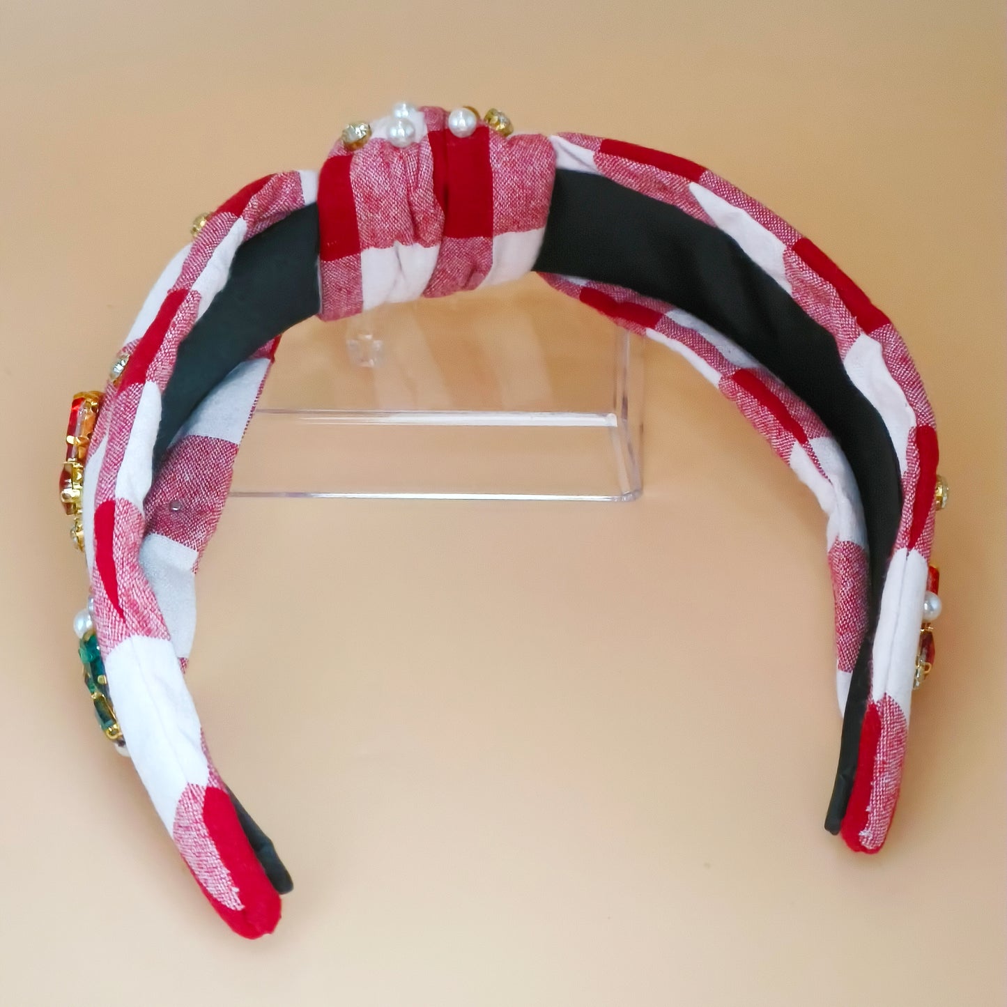 Christmas Candy Cane Sparkle Knot Headband