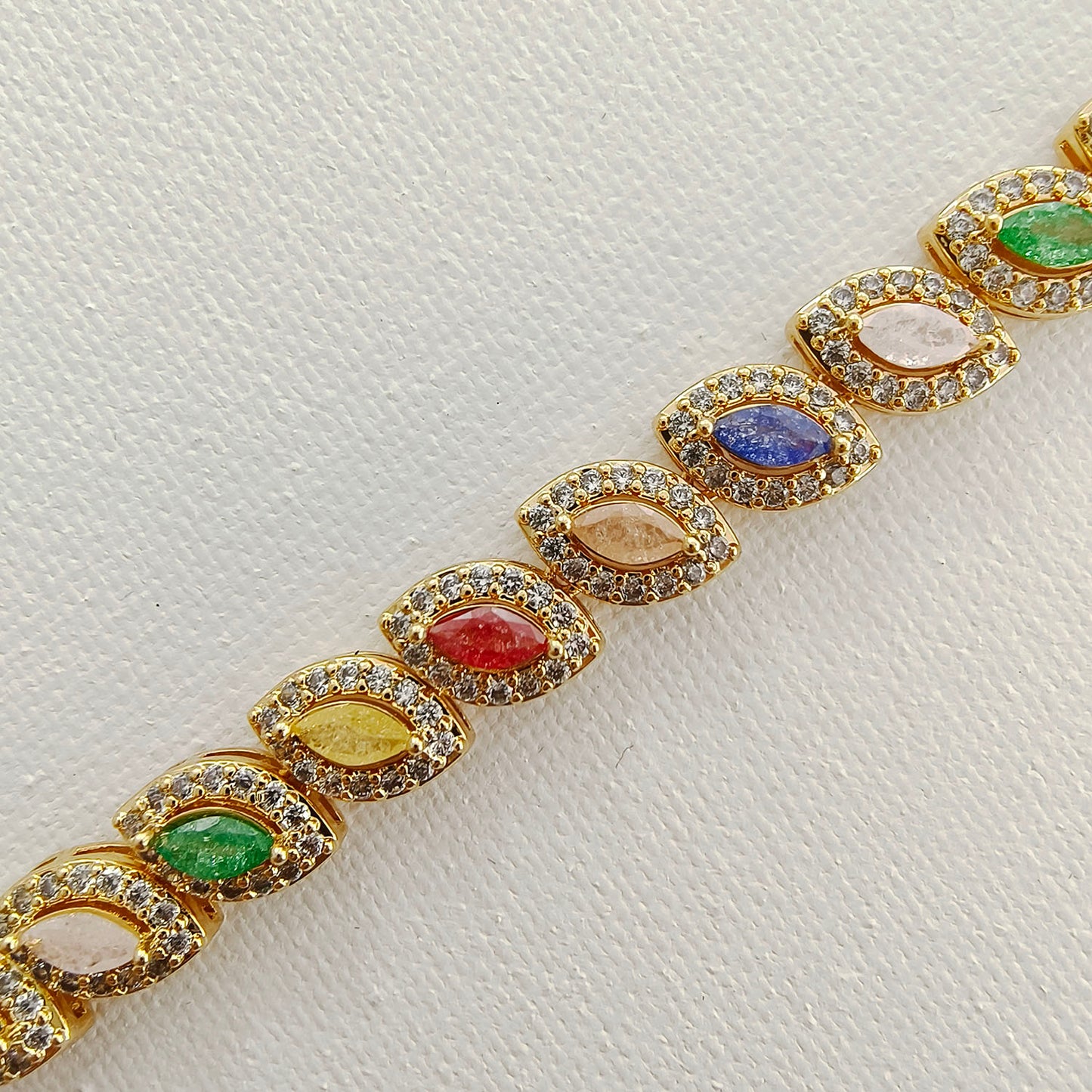 Multicolor Crystal Tennis Bracelet