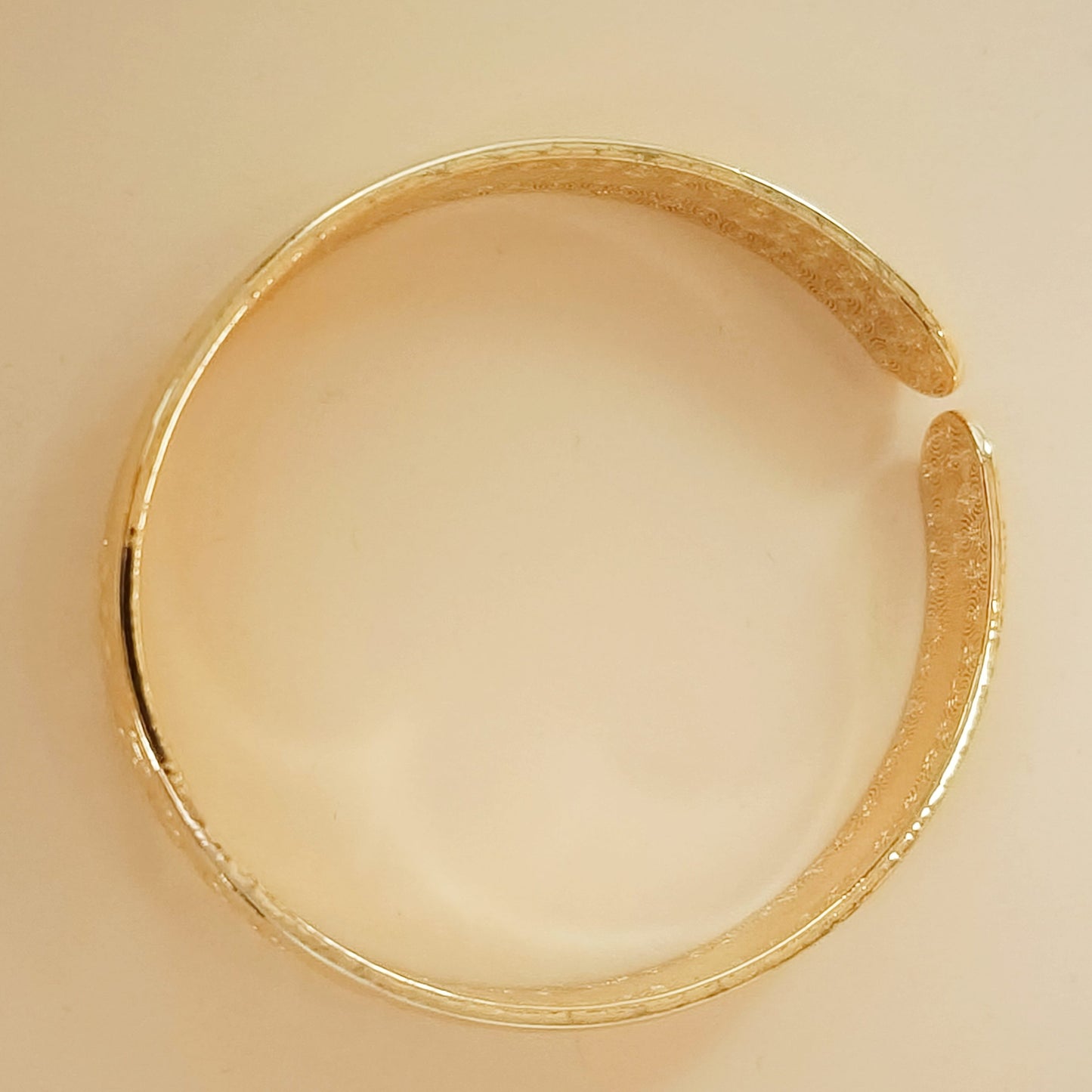 Gold plated floral detail cuff bangle