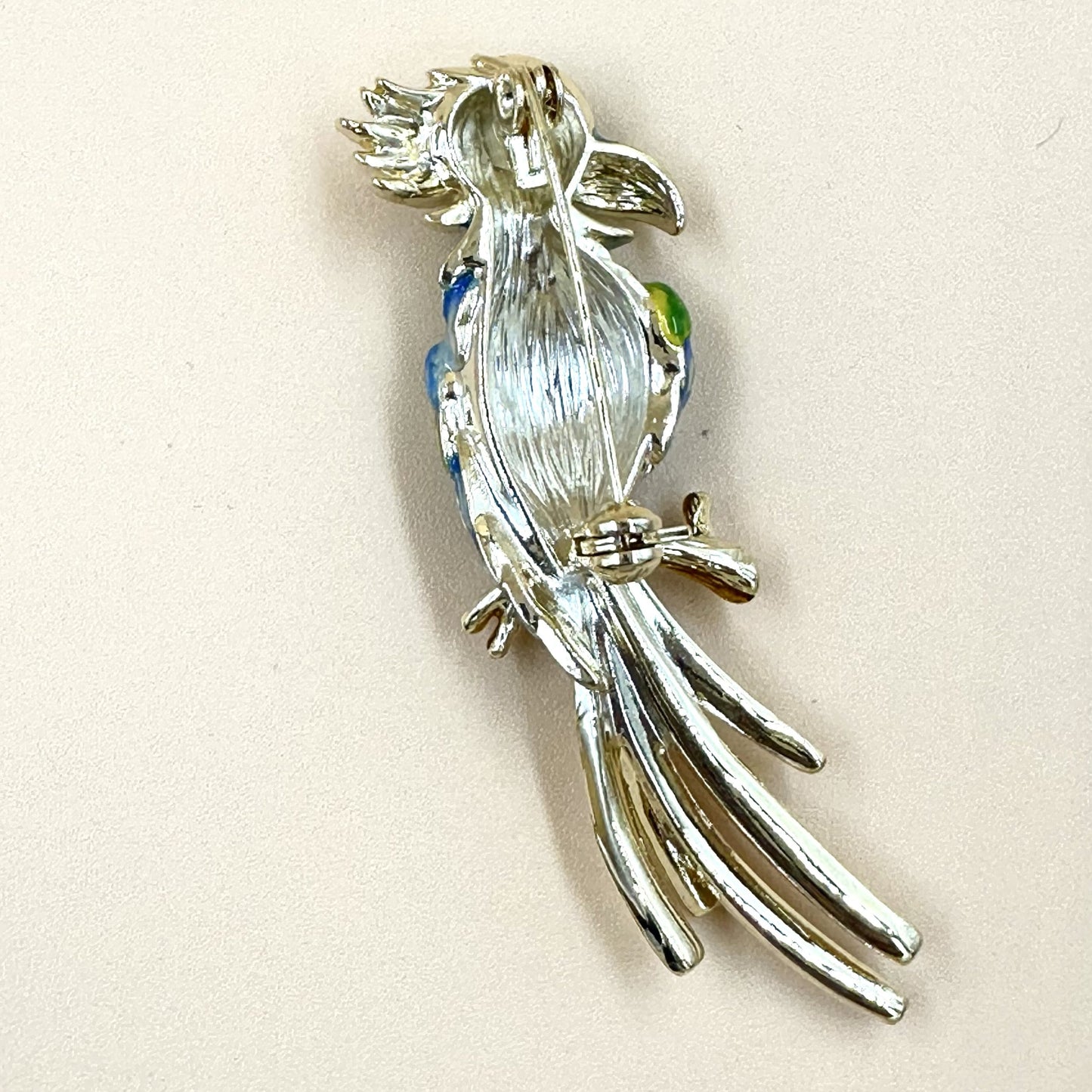 Vibrant Tropical Parrot Enamel Brooch