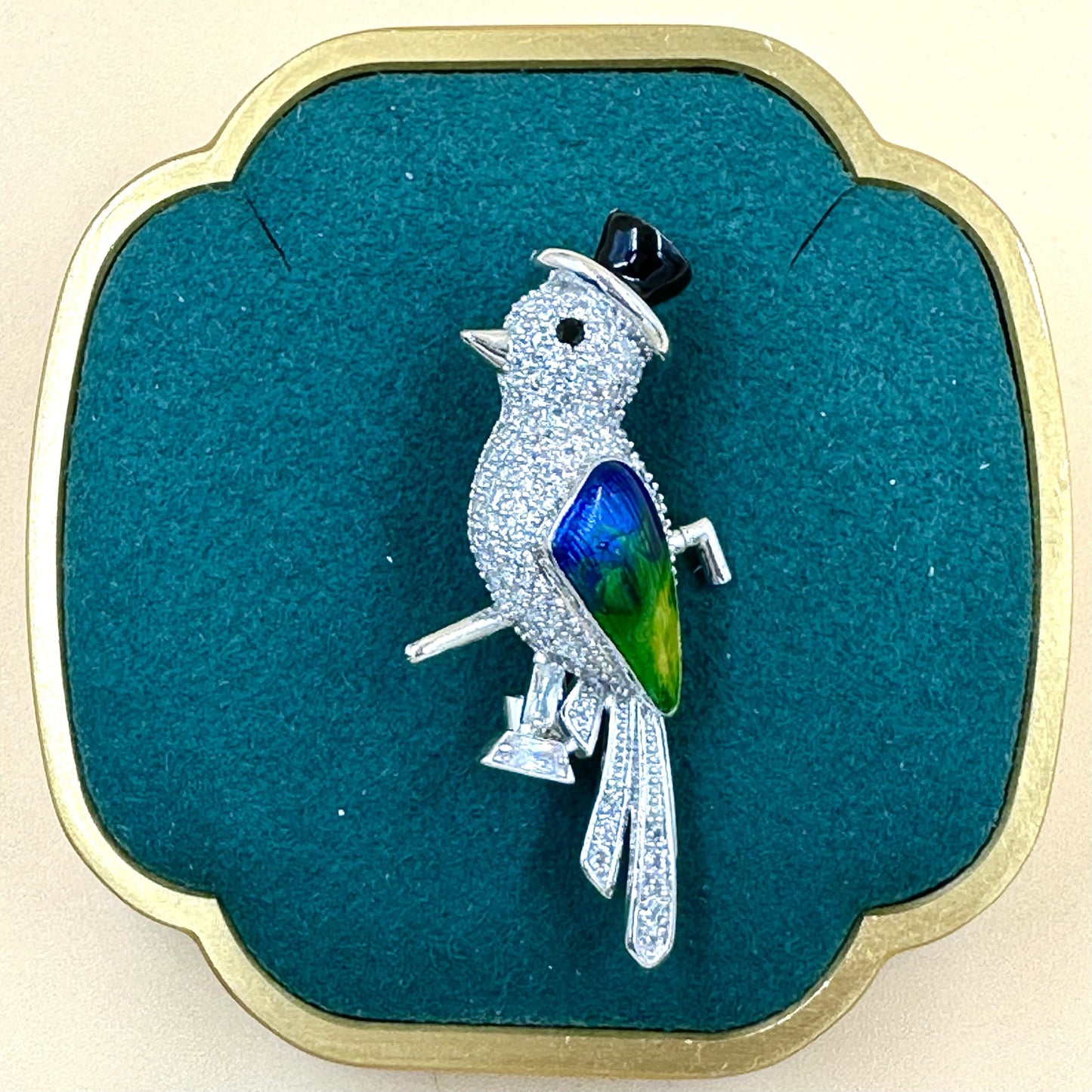Dapper Gentleman Bird Brooch