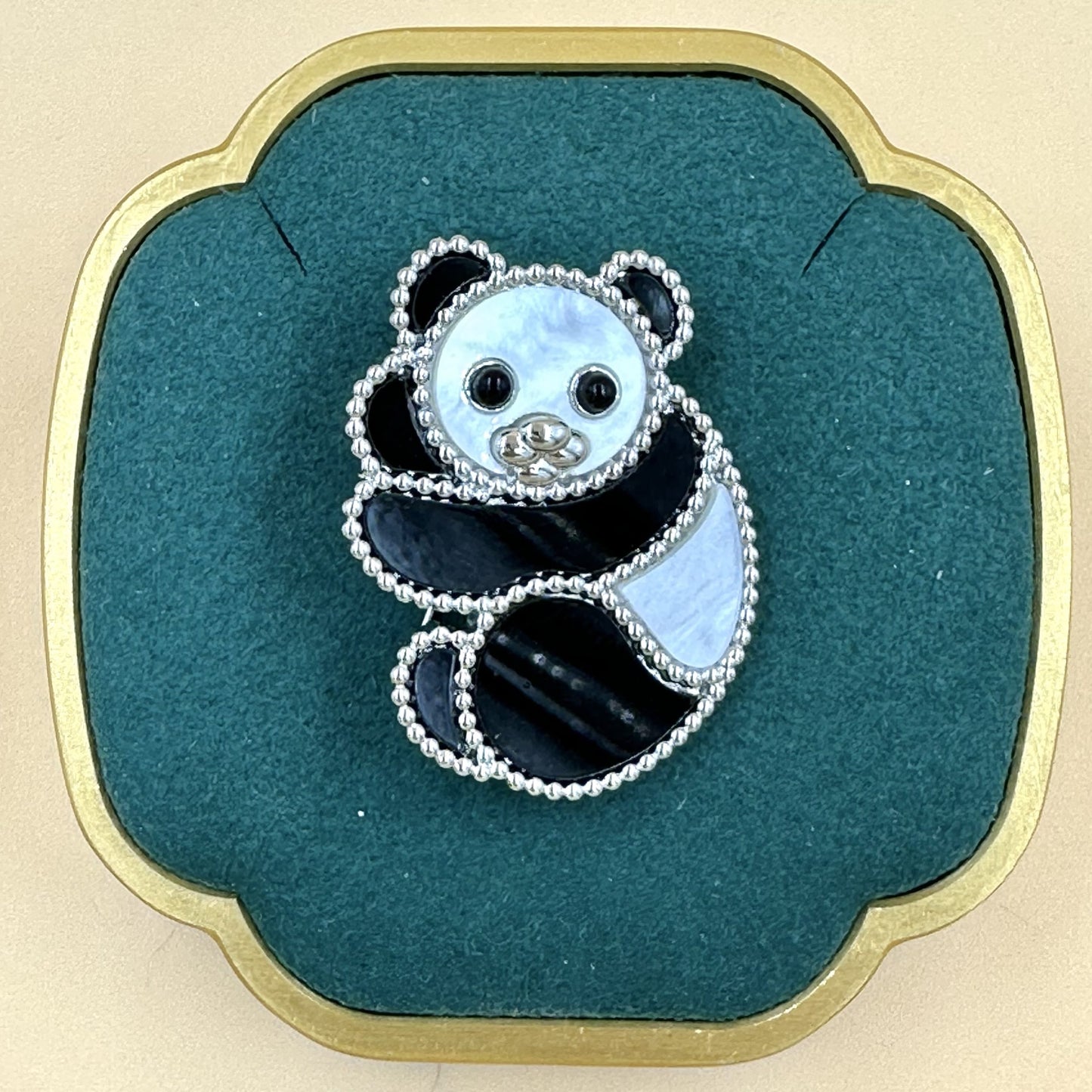Black & White Panda Brooch