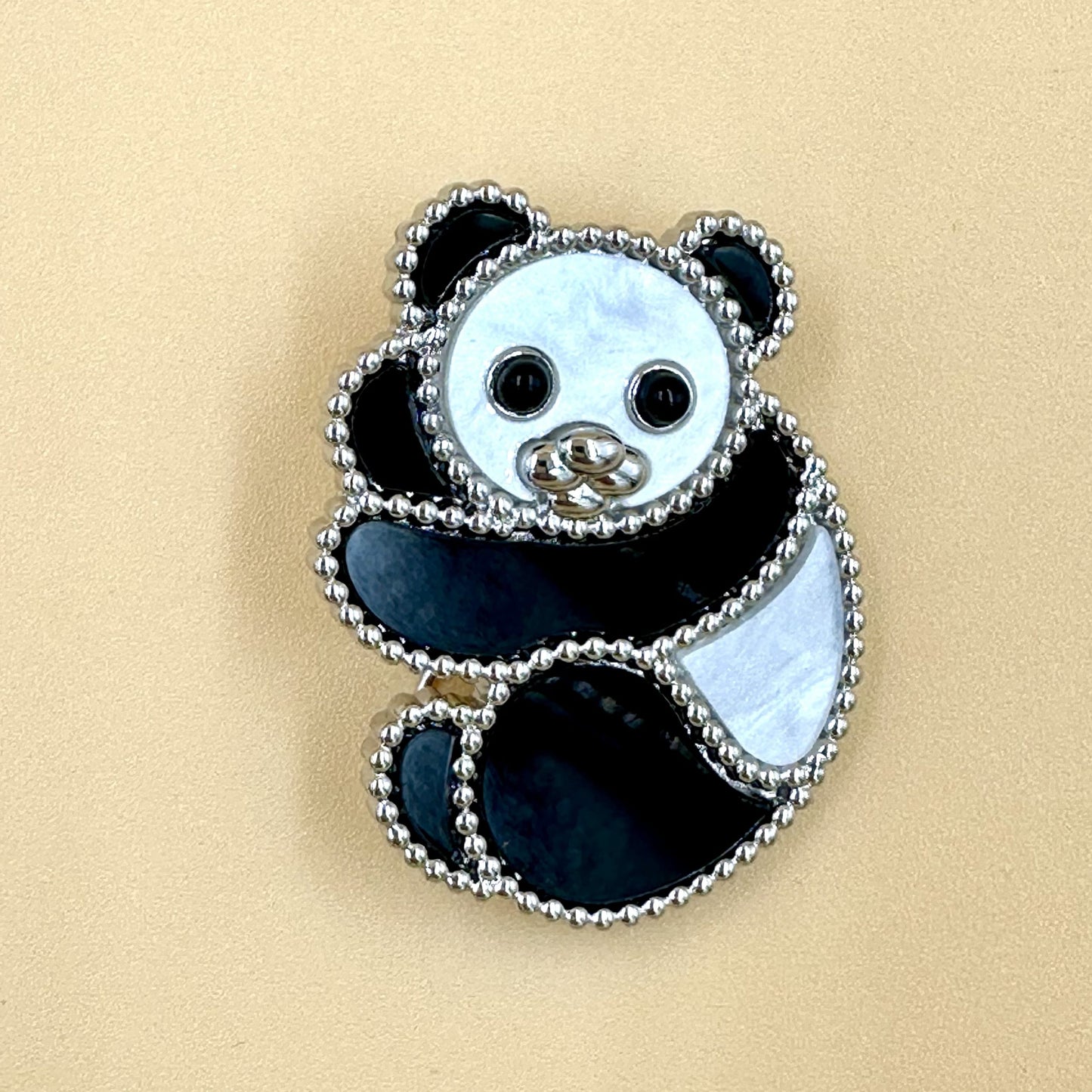 Black & White Panda Brooch