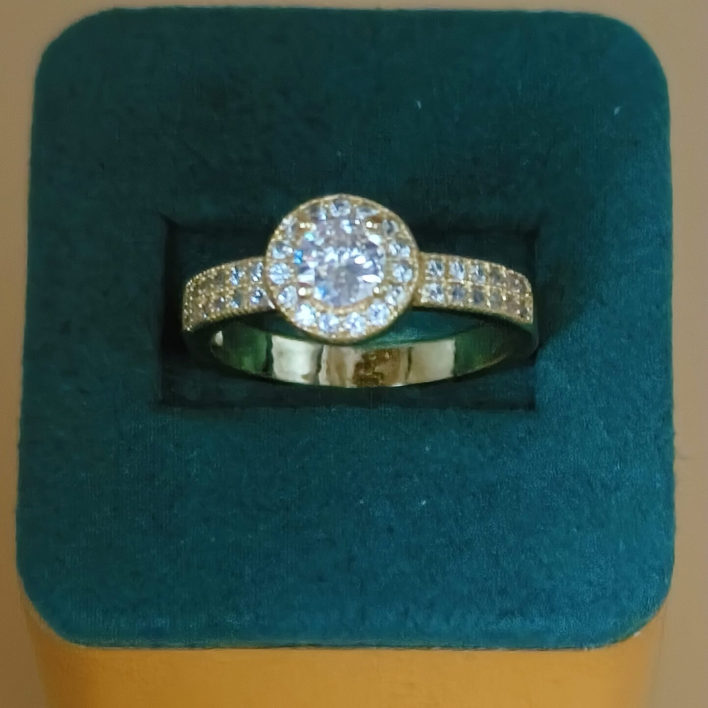 Cubic Zirconia Round Stone Ring