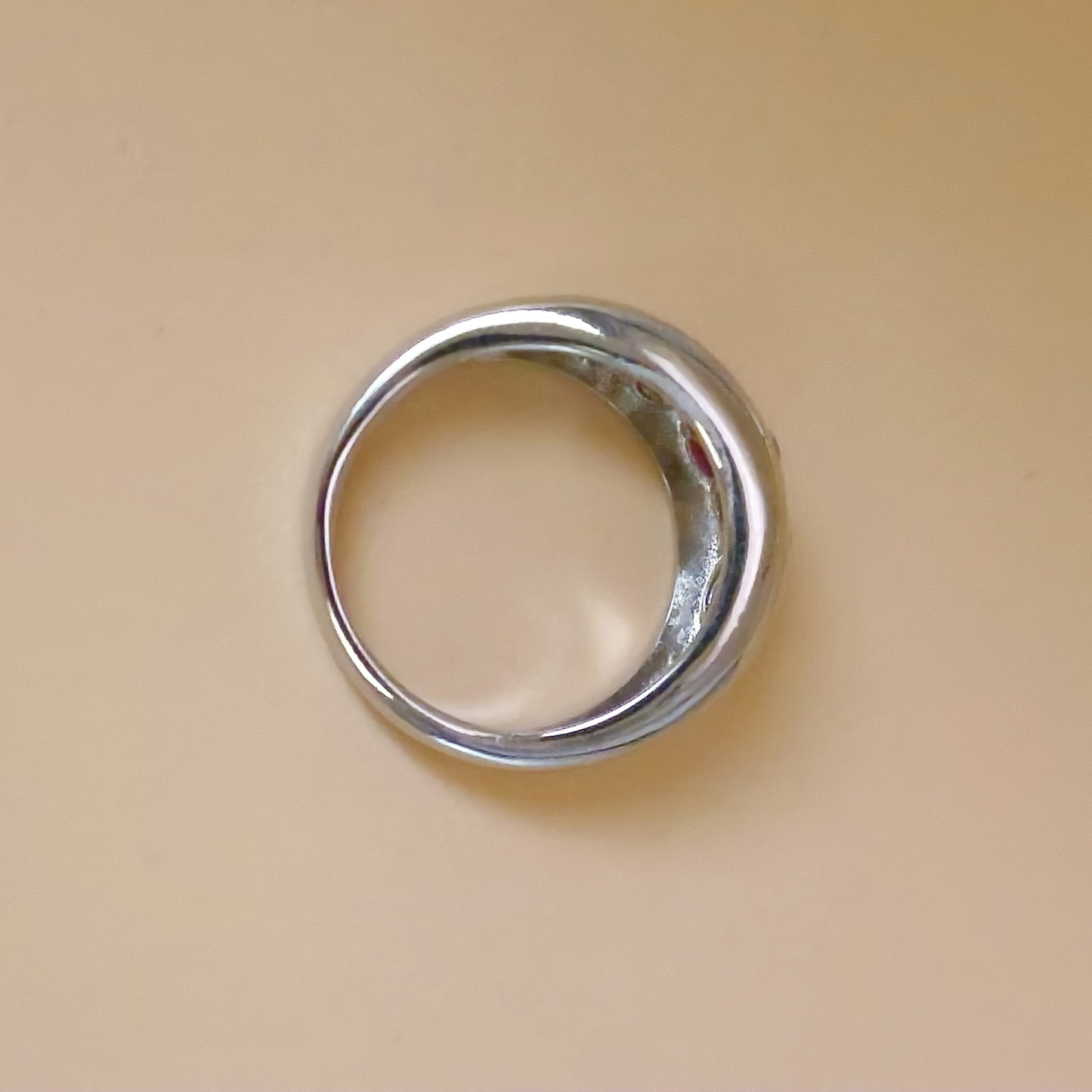 Coloured Stones Round Dome Ring