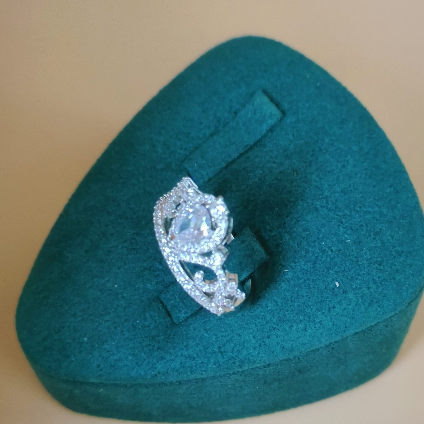 Cubic Zirconia Tiara Ring