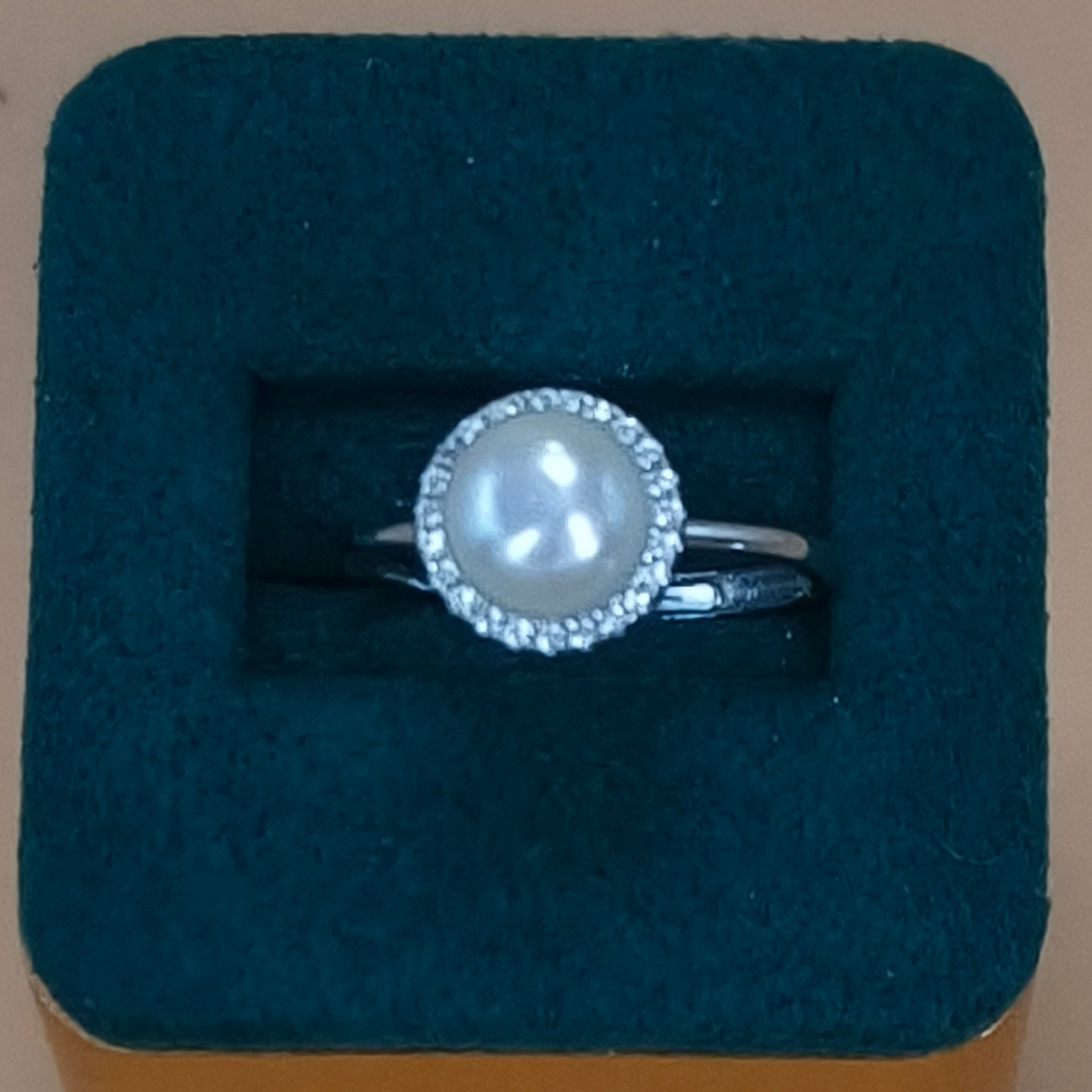 Freshwater Pearl Halo Brilliance Ring - rp15